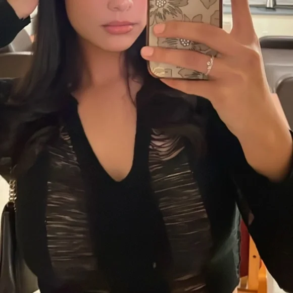 Black Ripped Top - Picture 3 of 3